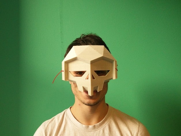 low-poly-halloween-Maske Kostüm cosplay glühen dunkel low-poly low-poly-Maske marvin 3D print model - Mito3D