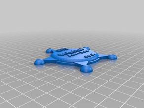 il mio personalizzato distintivo di sceriffo più v2-4 puntelli 3d print model - Mito3D