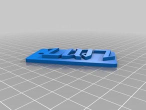 ambigram portachiavi 3d print model - Mito3D