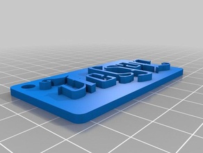 ambigram trousseau de clés porte-clés 3d print model - Mito3D