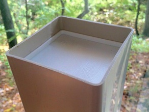 interna da tampa extremidade e 4 polegada quadrada de pvc pós ao ar livre jardim 3d print model - Mito3D