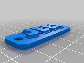 portachiavi jeep organizzazione personalizzato 3d print model - Mito3D