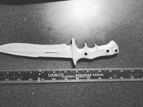 large combat knife other 3d print model - Mito3D