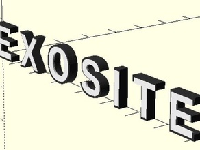 exosite logo signs logos internet things 3d print model - Mito3D