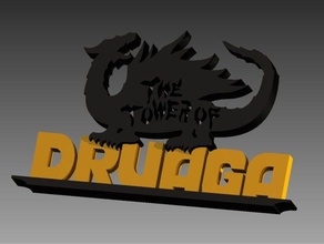 tower druaga logo signs logos 3d print model - Mito3D