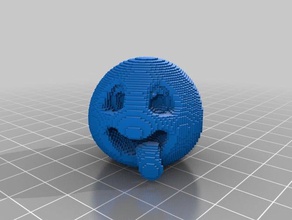 feliz emo bloco xadrez 3d print model - Mito3D