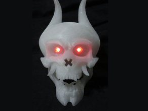 skull led eyes creatures 3d print model - Mito3D