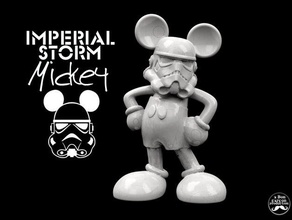 imperial tormenta de mickey -escritorio disney soldado- art darth vader la decoración diversión mouse starwars star wars stormtrooper 3d print model - Mito3D