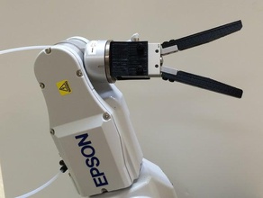 smc mhc2-20 gripper mount fingers end effector epson c3 robot robotics arm industrial pneumatic 3d print model - Mito3D