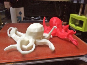 low poly poulpe les animaux 3d print model - Mito3D