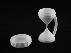 hourglass cup 3d printing container holder drink drinking lid screw 3d print model - Mito3D