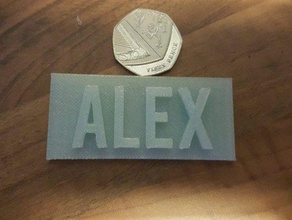 alex distintivo con su nombre 3d impresión 3d print model - Mito3D