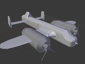 b-25 veículos de avião b25 bomber ww2 segunda guerra mundial 3d print model - Mito3D