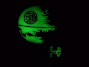 star wars light switch plate decor deathstar glow dark 3d print model - Mito3D
