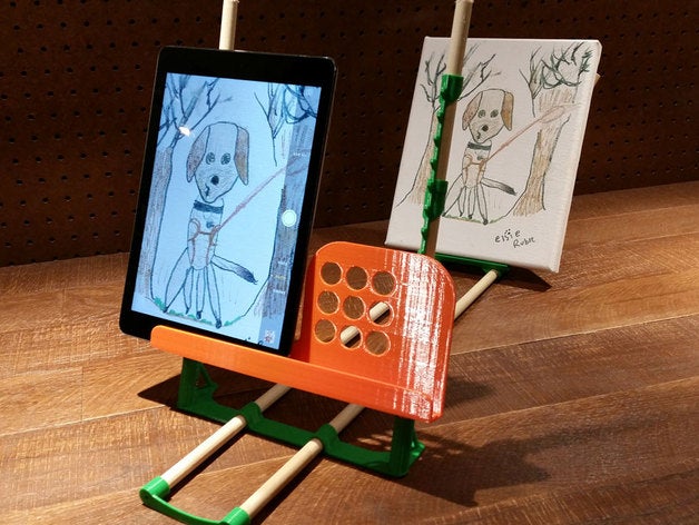 double easel tablet 3D print model - Mito3D