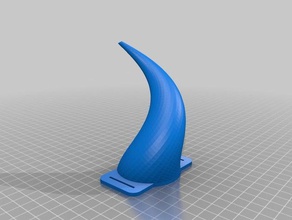 smooth horn attachement tabs costume customized 3d print model - Mito3D