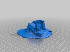 dreadnought wreck 28mm gaming toy game accessories 40k mercs terrain wargame wargaming 3d print model - Mito3D