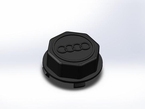 audi 100 c2 hubcap parts wheel 3d print model - Mito3D