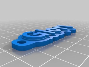 il mio personalizzato multiline tag portachiavi caratteri più grandi moda 3d print model - Mito3D