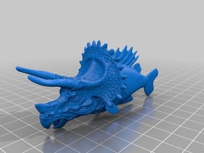 tricerafish criaturas dinossauro sci-fi gratuito scifi tinkercad 3d print model - Mito3D
