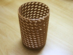basket container household garbage can trashcan trash utensil holder 3d print model - Mito3D