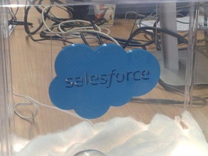 salesforce logo hangers signs logos crm showcase 3d print model - Mito3D