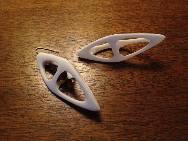 tetrahedral earrings tetrahedron 3D print model - Mito3D