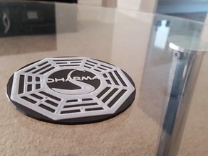 dharma initiative swan coaster-lost household supplies cool cosplay engineering home logo organization replica scif 3d print model - Mito3D