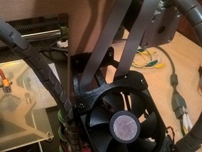 80mm fan holder prusa i3 3d printer parts hephestos support 3d print model - Mito3D