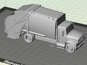 camion della spazzatura automotive 3d print model - Mito3D