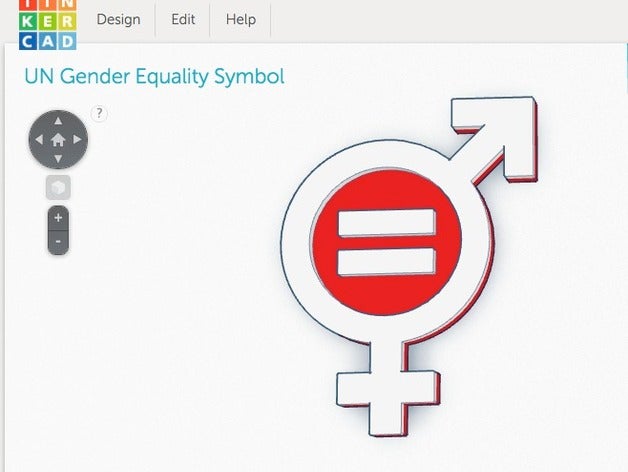 un gender equality symbol signs logos female sdg united nations 3D print model - Mito3D