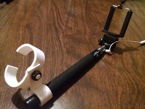 selfie stick assist gadgets assistivetech camera mount cell phone forearm band wristband 3d print model - Mito3D