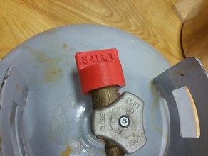 propane tank valve cover empty full tools bfe cap indicator grill lid protector 3d print model - Mito3D
