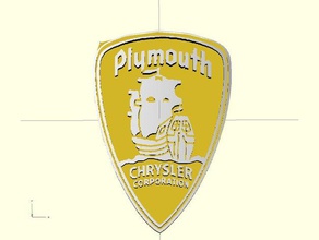 1940s plymouth chrysler badge signs logos 3d print model - Mito3D
