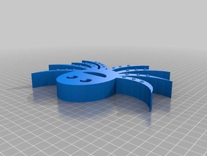 happy octopus animals tinkercad 3d print model - Mito3D