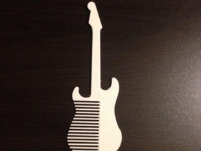 combcaster comb based upon famous guitar bathroom accessories electric fender stratocaster hair 3d print model - Mito3D