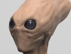 red alien scout 3d printing aliens bust creature monster 3d print model - Mito3D