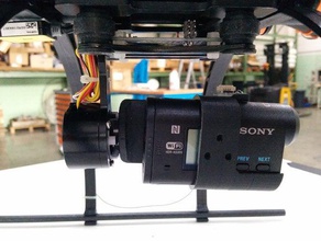 adaptör sony aksiyon kameralar 2d fırçasız yalpa çemberleri görüntüler rc araç kamera gimbal hdr-as10 diğer yandan hdr-as100v hdr-as15 hdr-as30v actioncam 3d print model - Mito3D