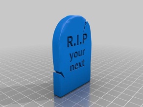 assustador túmulo de pedra halloween outros personalizado 3d print model - Mito3D