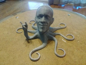 baracktopus art barack obama octopus rocktopus 3d print model - Mito3D