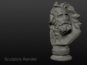 zeus busto exploraciones las réplicas dios griego cabeza escultura estatua 3d print model - Mito3D