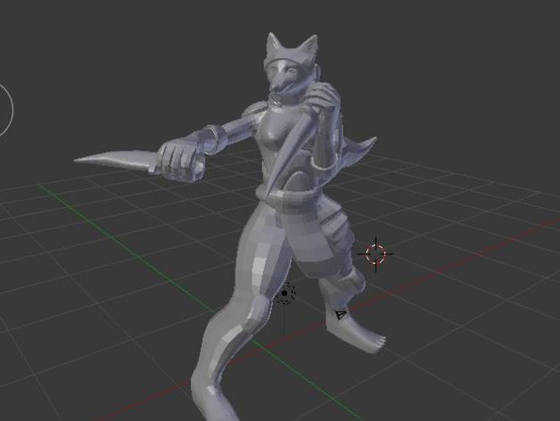 kitsune games adventurer fantasy fighter folklore fox gaming japan japanese lycan ninja rogue roleplaying rouge rpg tabletop werewolf 3D print model - Mito3D