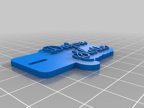 minha personalizado de várias linhas tag keychain2 chaveiros 3d print model - Mito3D