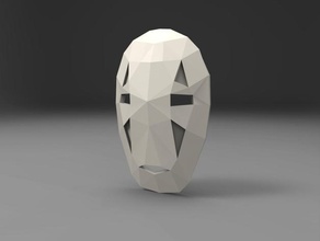 spirited away faceless mask props anime character ghost wearable 3d print model - Mito3D