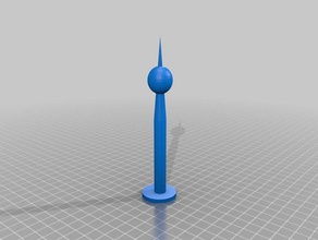 berlin tv tower fernsehtrum buildings structures 3d print model - Mito3D