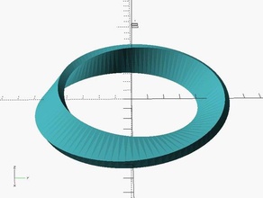 m&oumlbius strip math art customizer mobius moebius openscad parametric tutorial 3d print model - Mito3D