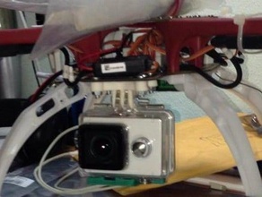 action camera dji f450 mount hobby drones gopro quadcopter robotics video xiaomi yi 3d print model - Mito3D