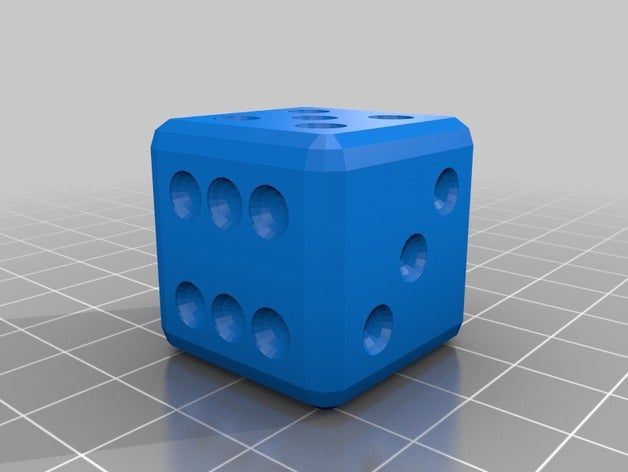 dado truccato 2 dé personnalisé 3D print model - Mito3D