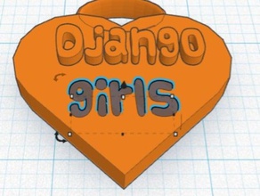 django girls 3d heart printing 3d print model - Mito3D