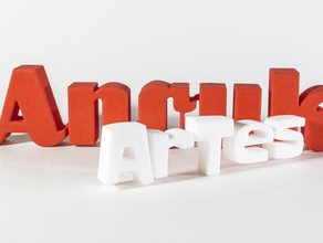 glyphomat heykeller mektuplar tipografi kelimeler 3d print model - Mito3D
